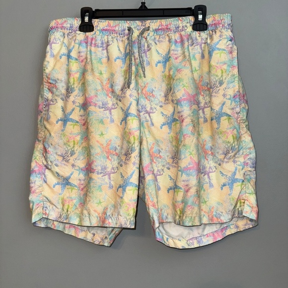 Michaels Pastel Starfish Multicolor Swim Trunks Shorts Size XL - Picture 1 of 6